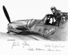  Walter Wolfrum, a Knight's Cross winning German WW2 Ace with 137 victories, in his Bf109G. ......