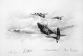  Spitfire DW-U (W3455) of 610 Squadron escorting Blenheims to Le Trait on 21st August 1941.  This aircraft was shot down by enemy fighters on this mission. ......